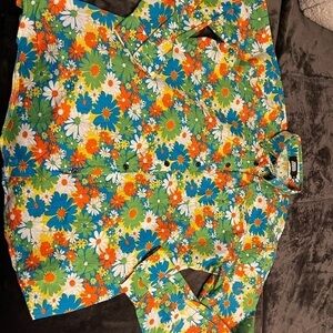 Women’s Colorful Floral Shirt by JOGAL XL